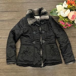 KC Collections girls black puffer jacket